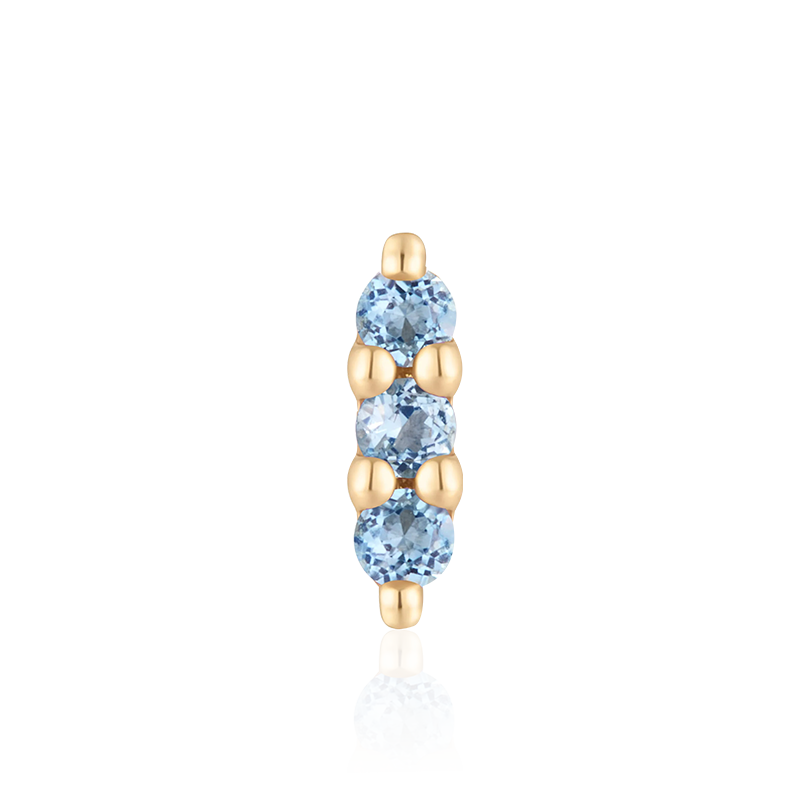 Mishka 3 London Blue Topaz /YG – Piercing Boutique